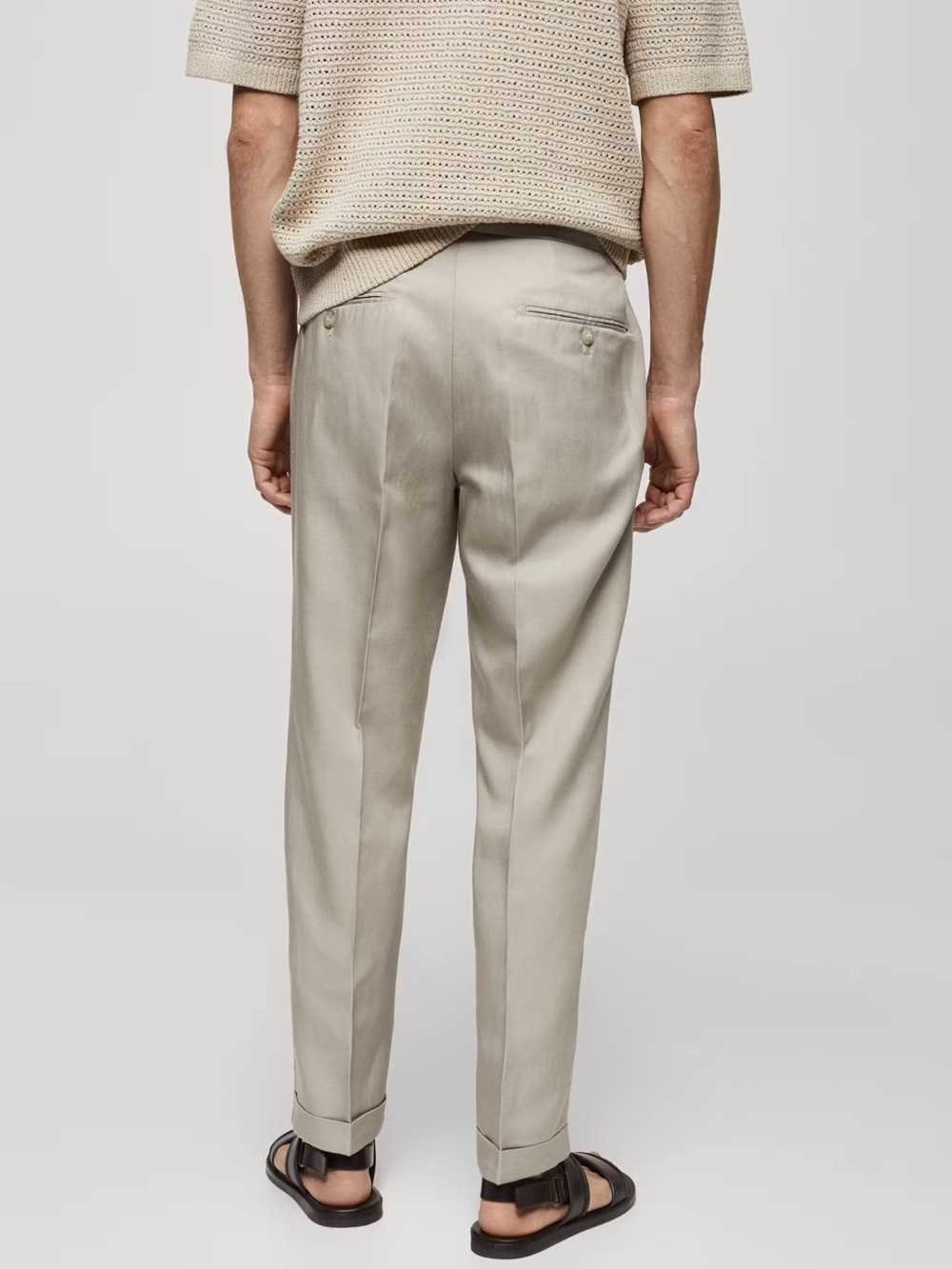 Mango Men’s Linen-Blend Pleated Pants - Picture 2 of 16